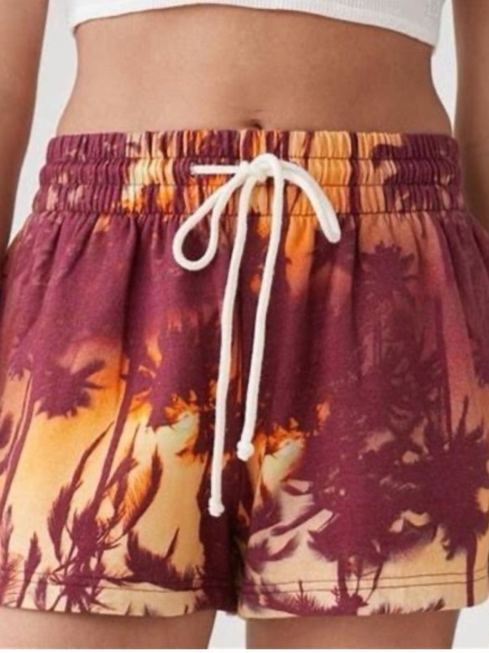 Urban Outfitters Out From Under Ellie Palm Tree Print Lounge Shorts Size S